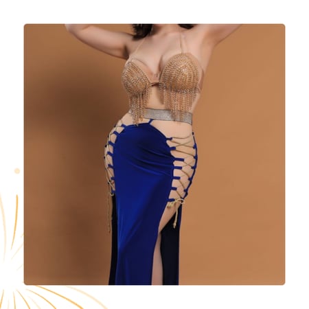 بدلة رقص مصري فخمة وأنيقة متعددة الالوان