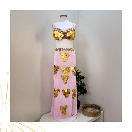 بدلة رقص مصري فخمة تطريز يدوي