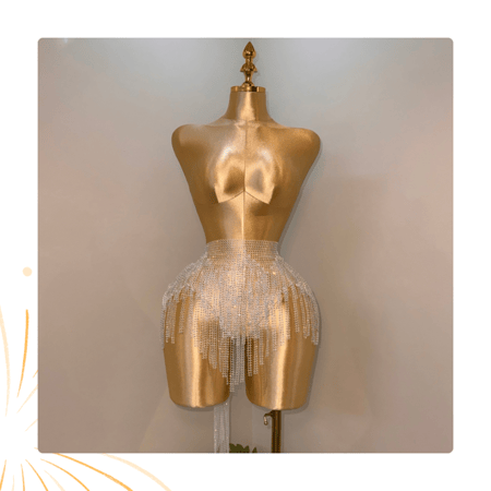 حزام رقص مصري لامع وانيق