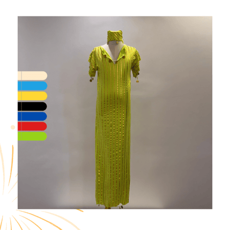 جلابية اطفال للرقص الشرقي قصيرة مع غطاء الراس