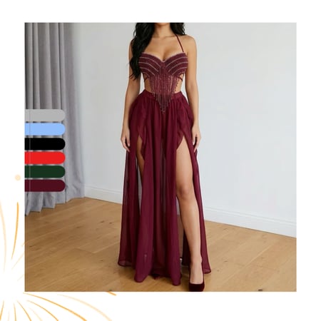 بدلة رقص مصري فخمة وأنيقة متعددة الالوان