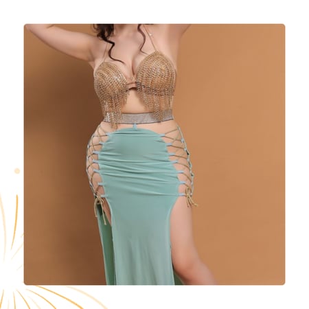 بدلة رقص مصري فخمة وأنيقة متعددة الالوان