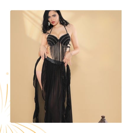 بدلة رقص مصري فخمة وأنيقة متعددة الالوان