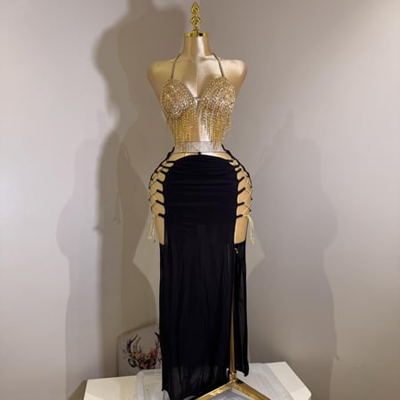 بدلة رقص مصري فخمة وأنيقة متعددة الالوان