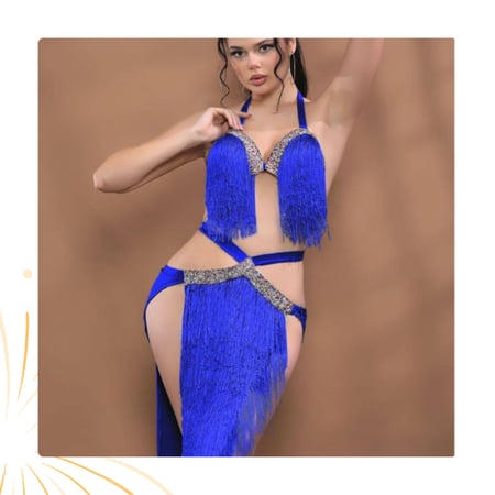 بدلة رقص شرقي فخمة وأنيقة متعددة الالوان