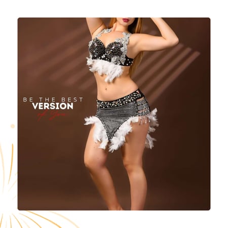 بدلة رقص مصري فخمة تطريز يدوي