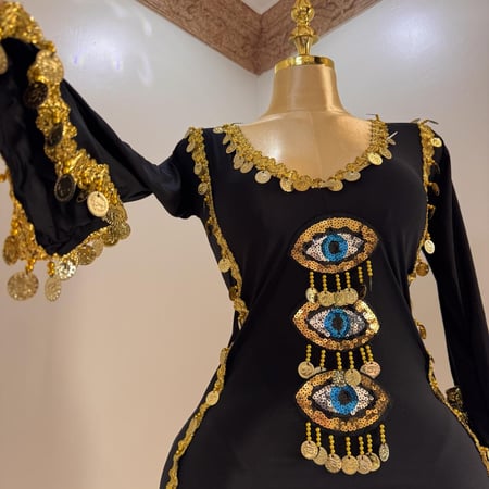 جلابية للرقص المصري العين الزرقاء