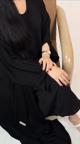 عباية دبل فيس اسود