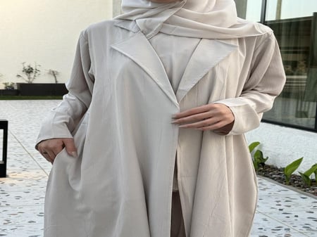 عبايه سفر ياقه بيج