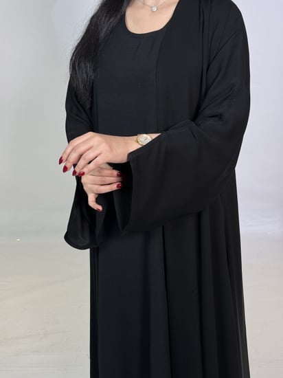عباية دبل فيس اسود