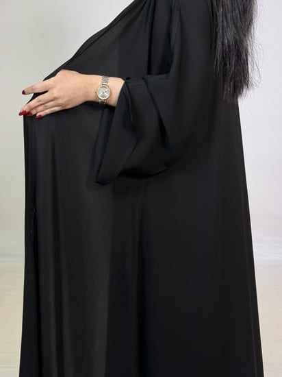 عباية دبل فيس اسود