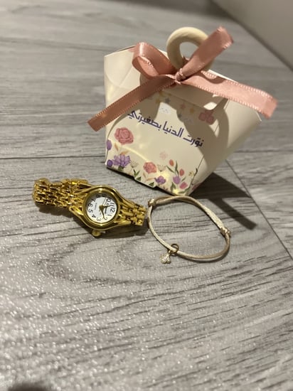 طقم ساعة واسواره بناتي