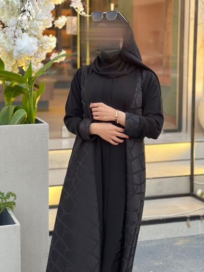 عباية سوداء كلوش -0581