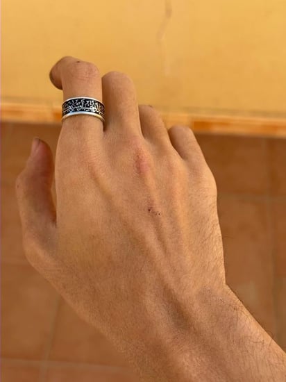 دبلة فضة ملكي مع كتابه حسب الطلب  - متجر عهود