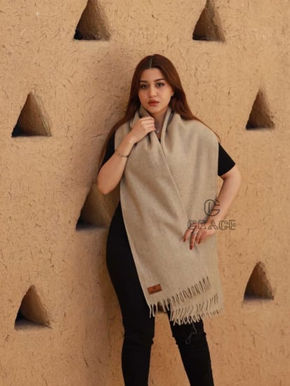 شال جوخ نسائي رصاصي GRACE