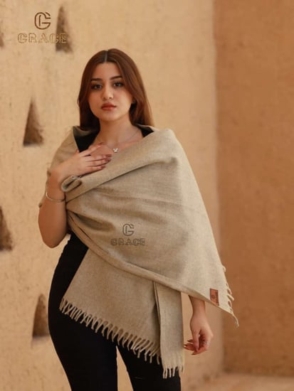 شال جوخ نسائي رصاصي GRACE