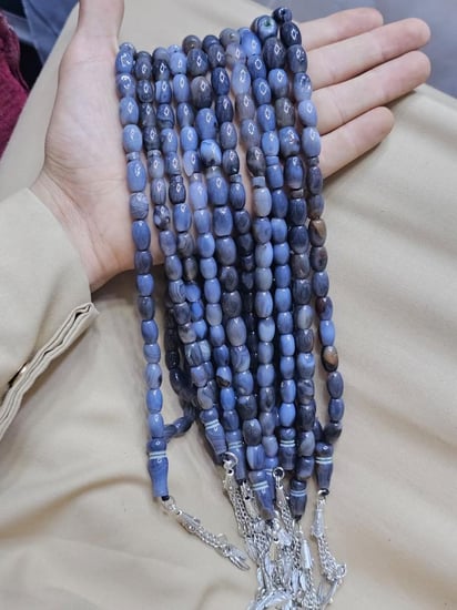 مسابح عقيق يمني طبيعي