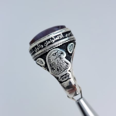 خاتم وزن ثقيل تفصيل بالكامل حسب طلب مع عقيق يماني