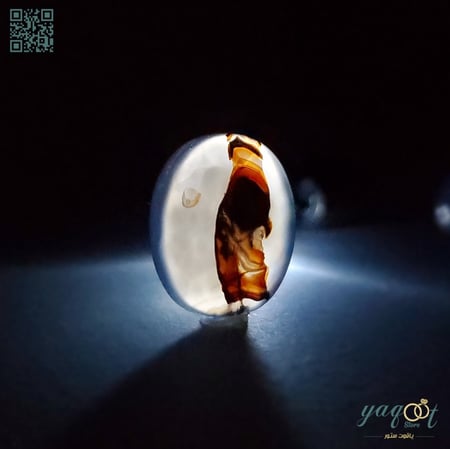 حجر عقيق يمني مصور مميز