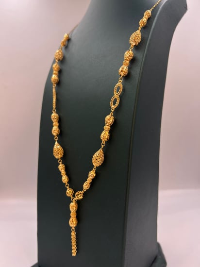 سبحه فاخره و انيقه ذهب عيار21 الطول 60سم  الوزن 14.13