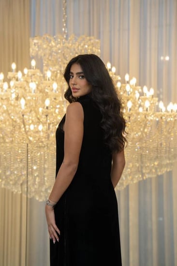فستان لمعة المخمل