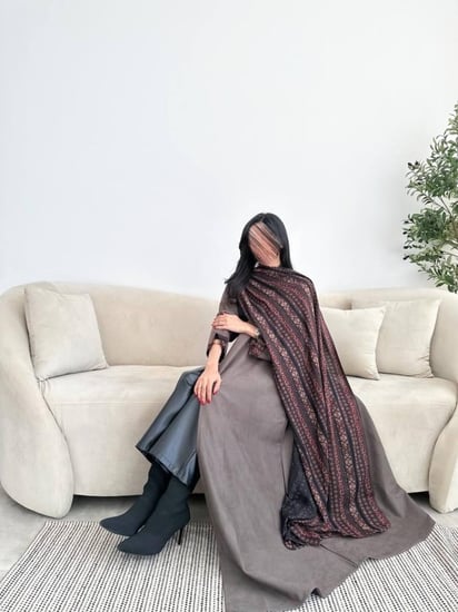 عباية شتوية بشال كشميري