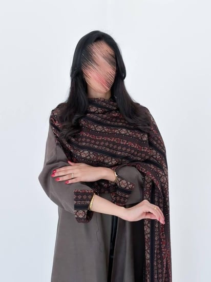 عباية شتوية بشال كشميري