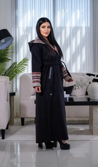 عباية سدو السُمْو – جوخ أسود شتوي فاخر