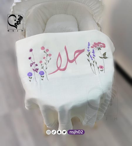 بطانية مواليد ورد