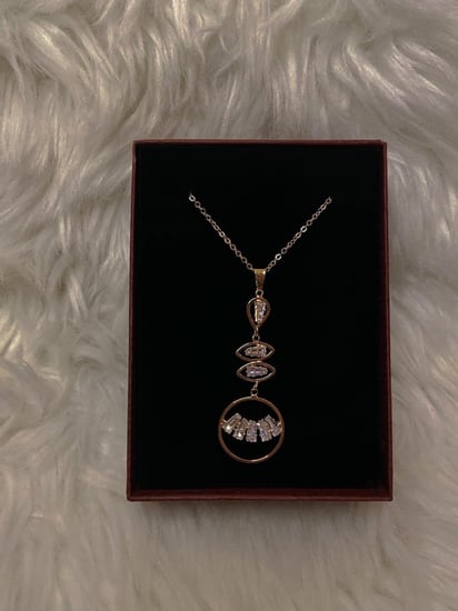 طقم (سلسال و حلق) ذهبي وفضي