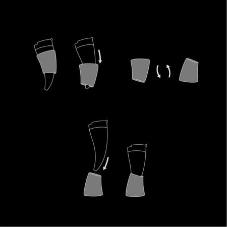 كوب قهوة مع حامل جلد بني