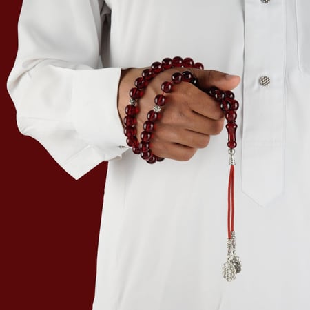 مسباح زعفراني مع طربزونة نحاس فضي