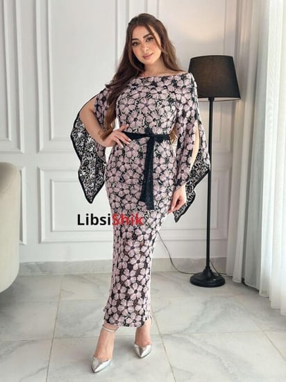 فستان اكمام مفتوحه