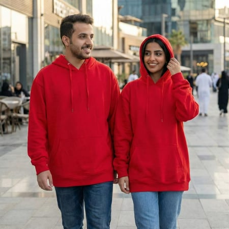 هودي أحمر كشخة ملابس شتاء 2026