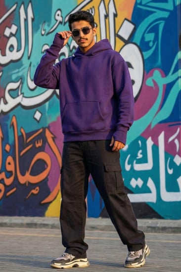 قبعة هودي واقفة ومتماسكة من الجانب