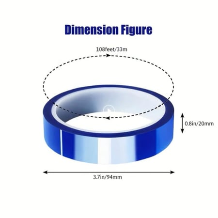 شريط حراري عريض 20 مم لتثبيت محكم في المكبس الحراري
