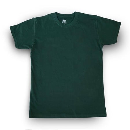 تيشيرت قطن اخضر غامق بيسك فاخر