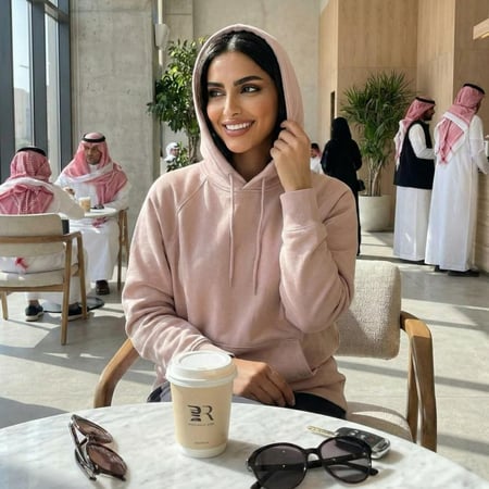شكل البلوفر اللحمي الأوفر سايز من الخلف