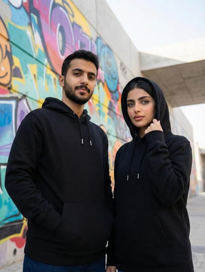بلوفر أسود ماركة قطن فاخر شتوي