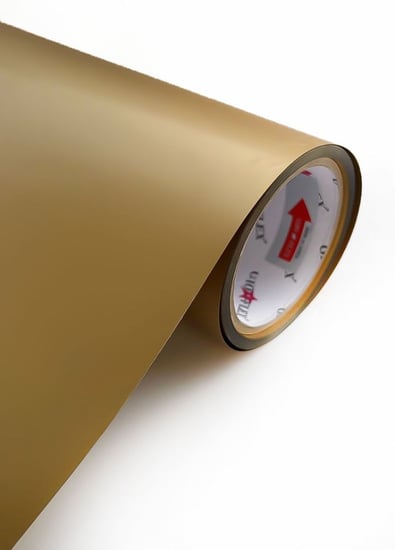 رول فينيل حراري ذهبي PU عالي الجودة للطباعة على الملابس والأقمشة بدقة