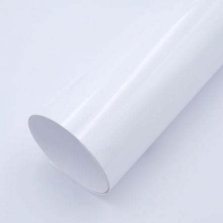 رول فينيل حراري للطباعة أبيض PVC بجودة عالية