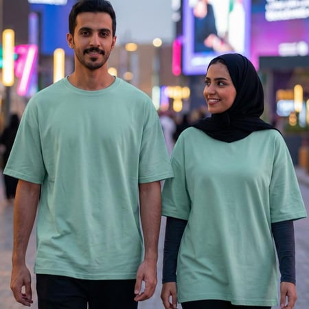 تيشيرت تيفاني قطن أوفرسايز فاخر مثالي لأفضل طباعة حرارية للملابس