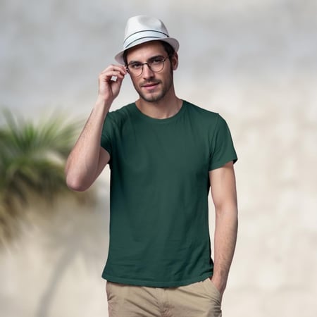 تيشيرت اخضر غامق