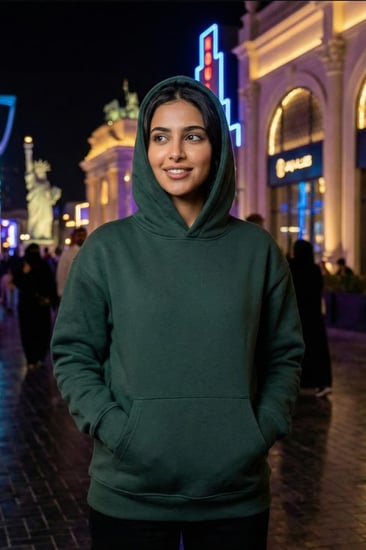 بلوفر اخضر غامق جملة خامة فاخرة للجنسين للماركات الناشئة