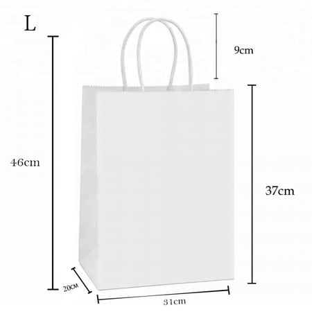 كيس أبيض سادة متوافق مع ورق ماجيك صب للطباعة الحرارية بدقة