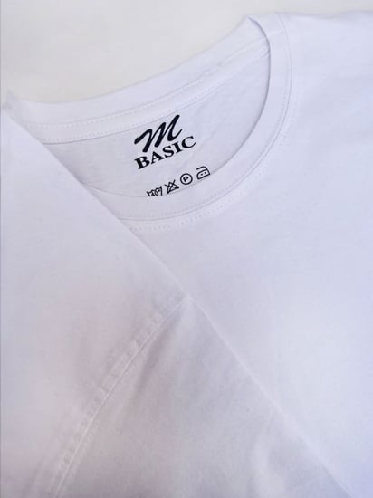 تيشيرت قطن ابيض بيسك فاخر