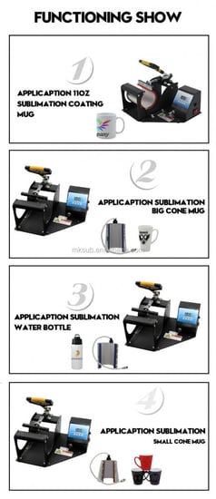 القوالب الأربعة المتنوعة التي تأتي مع أقوى مكبس حراري للمشاريع