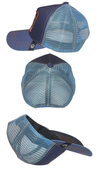 كاب كحلي بطبعة في المنتصف