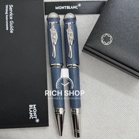 قلم مونت بلانك الجديد باللون الأزرق الفاخر