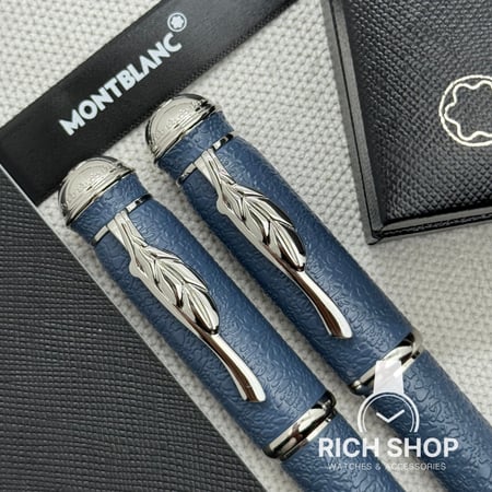 قلم مونت بلانك الجديد باللون الأزرق الفاخر